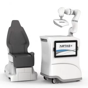 Robotic hair restoration machine full view